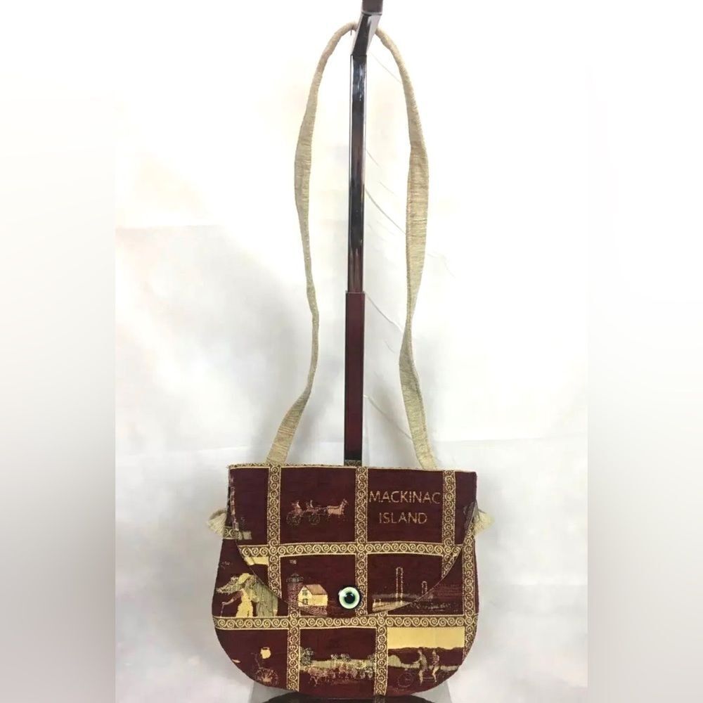 Nakkash Small Woven Tapestry Fabric Crossbody Bag Purse
